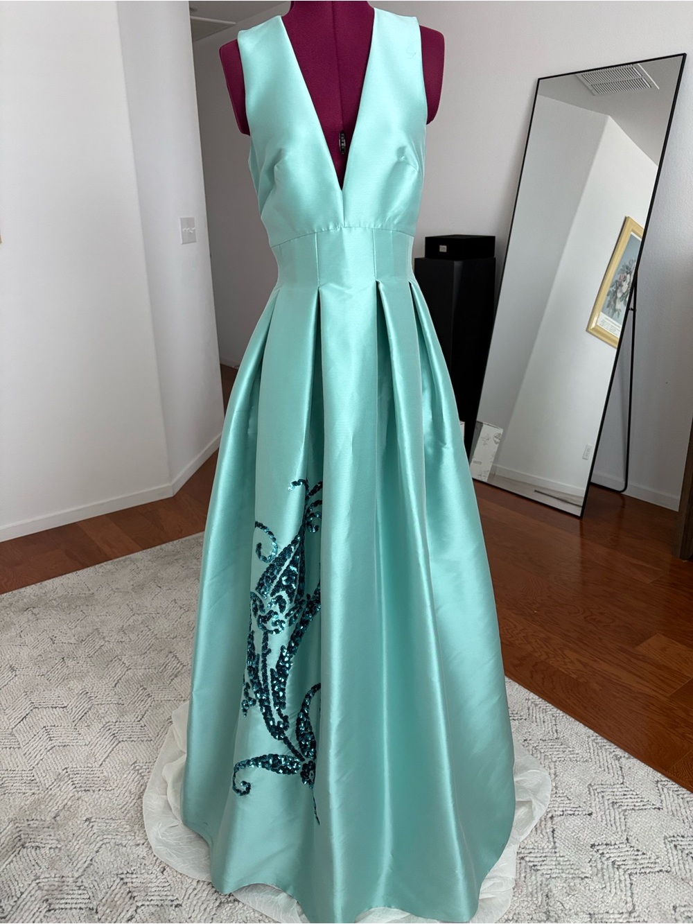 NEW With tags Sachin and Babi SAMIRA Mint Ball Gown SZ 12 Retail $1295 - Picture 3 of 15